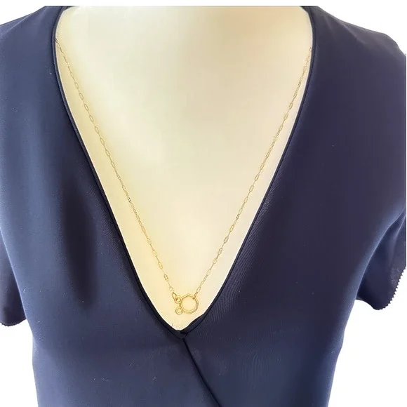 REISS Tarquin Double Layer Navy Blue Womens Business Dress With Necklace Size XS - Picture 9 of 14